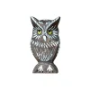 Wooden Owl Figure - Grey