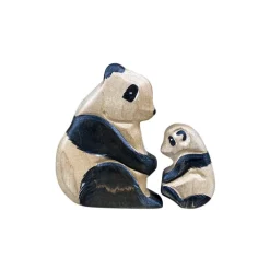 Wooden Panda Mum & Cub