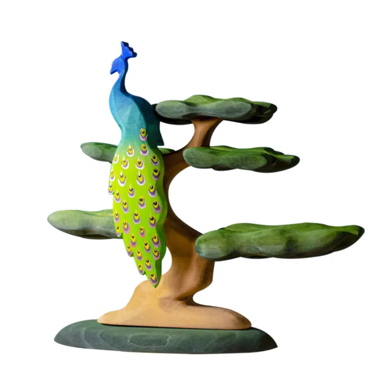Wooden Peacock