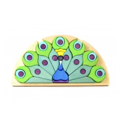 Wooden Peacock Puzzle