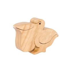 Wooden Pelican Figure