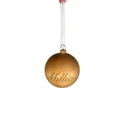Wooden Personalised Christmas Ornament - Ball