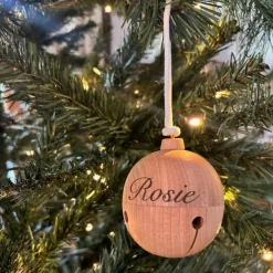 Wooden Personalised Christmas Ornament - Bell