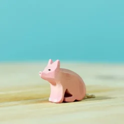 Wooden Piglet - Sitting