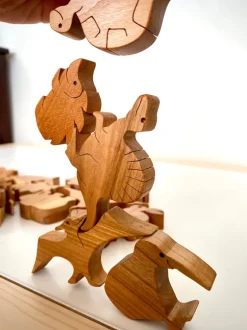 Wooden Pterodactyl Figure