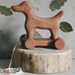Wooden Pull Along Dog