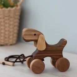 Wooden Pull Along Dog