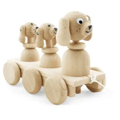 Wooden Pull Along Dog Family