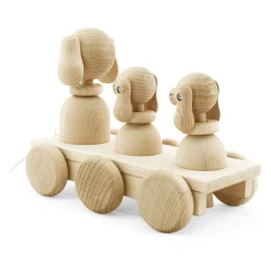 Wooden Pull Along Dog Family