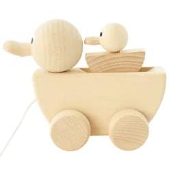 Wooden Pull Along Duck With Duckling - Gracie