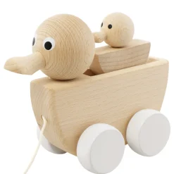 Wooden Pull Along Duck With Duckling - Gretel