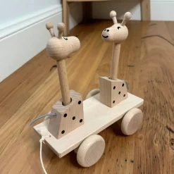 Wooden Pull Along Giraffes - Damien & Desmond