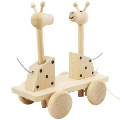 Wooden Pull Along Giraffes - Damien & Desmond