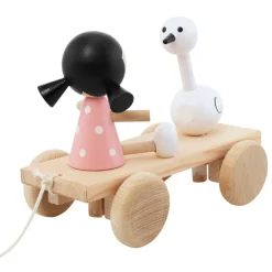 Wooden Pull Along Girl and Swan - Jasmine & Josephine