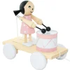 Wooden Pull Along Girl With Drum - Eve