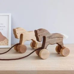 Wooden Pull Along Horse