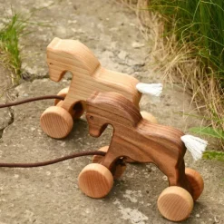 Wooden Pull Along Horse