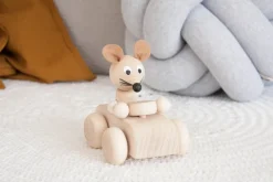 Wooden Pull Along Mouse - Albert