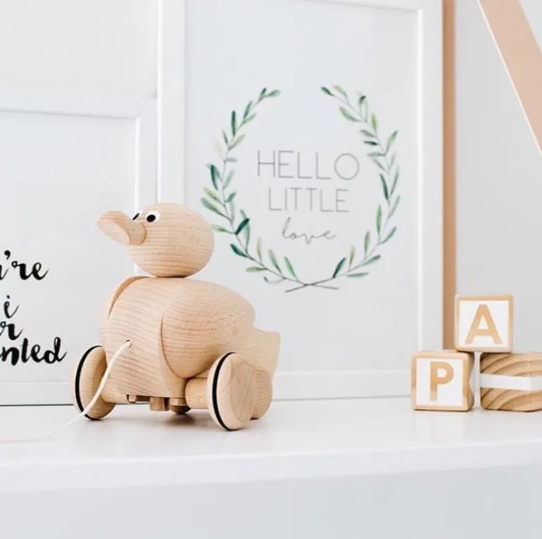 Wooden Pull Along Quacking Duck - Gigi