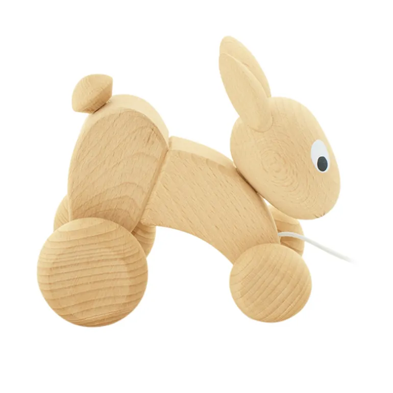 Wooden Pull Along Rabbit - Luna
