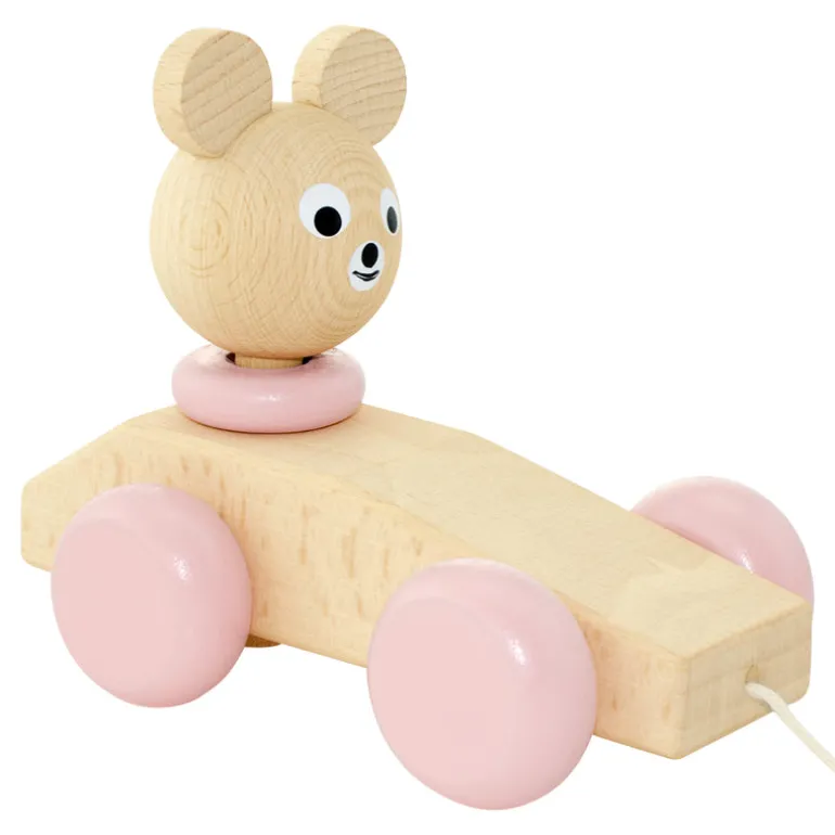 Wooden Pull Along Toy Bear - Helena