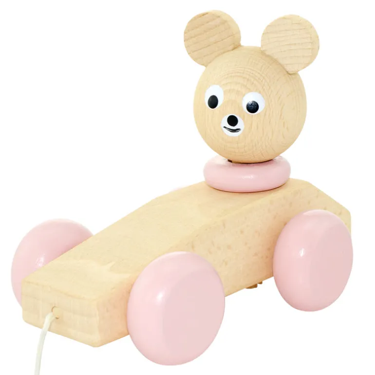 Wooden Pull Along Toy Bear - Helena