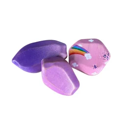 Wooden Purple Rocks - Set of 2