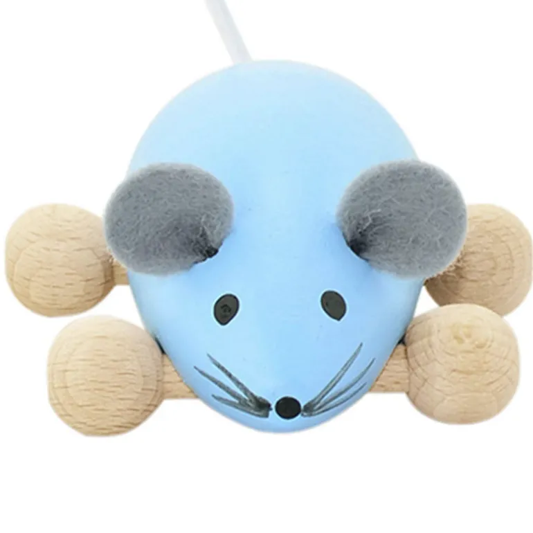 Wooden Push Along Mouse - Dante