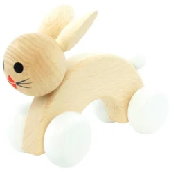 Wooden Push Along Rabbit - Cotton Tail
