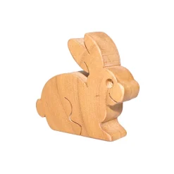 Wooden Rabbit Figure