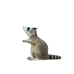 Wooden Raccoon -Sitting