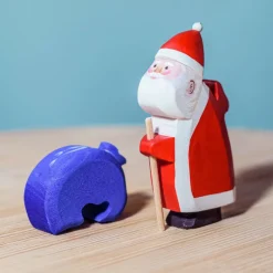 Wooden Santa Claus, Sleigh & Reindeer Set