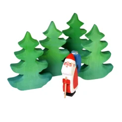 Wooden Santa Claus With Sack