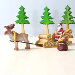 Wooden Santa Sitting