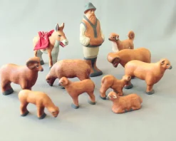 Wooden Shepherd Figure