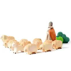Wooden Shepherd Figure