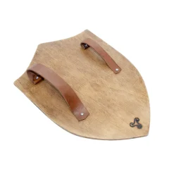 Wooden Shield - Leather Handles