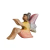 Wooden Sitting Fairy - Dark