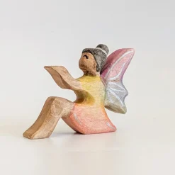 Wooden Sitting Fairy - Dark