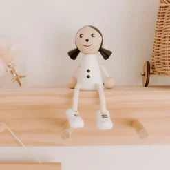 Wooden Sitting Girl - Emily