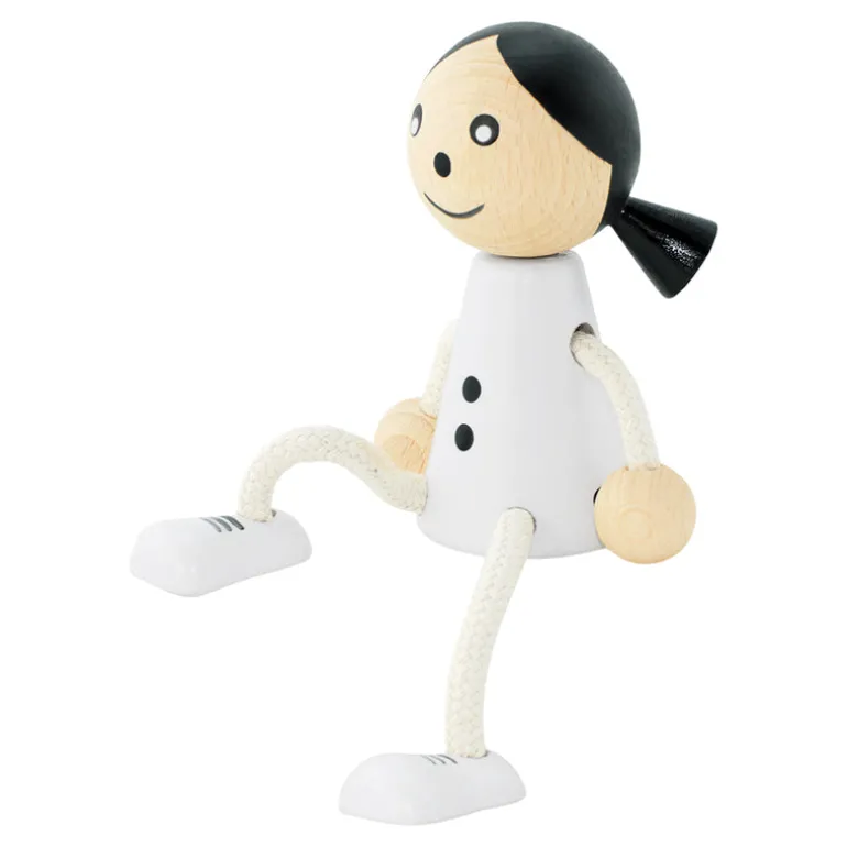 Wooden Sitting Girl - Emily