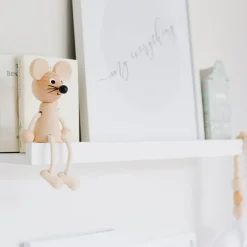 Wooden Sitting Mouse - Bentley