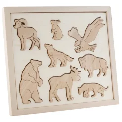 Wooden Sorting Puzzle - Animals Of North America