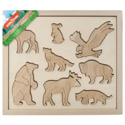 Wooden Sorting Puzzle - Animals Of North America