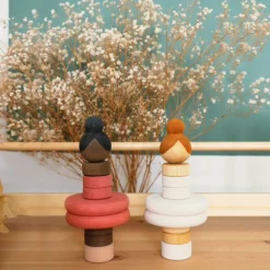 Wooden Stacking Ballerina - Dark