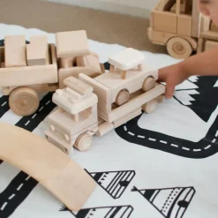Wooden Tow Truck With Car - Jackson