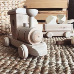 Wooden Toy Cargo Train Set - Pearl