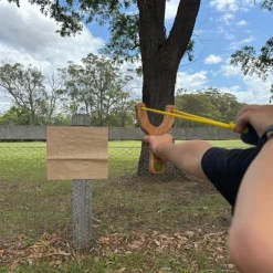 Wooden Toy Slingshot with 3 Felt Balls