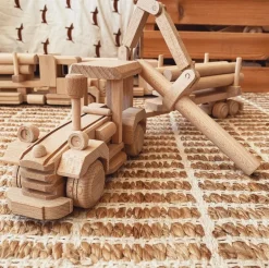 Wooden Tractor With Logs - Fergus