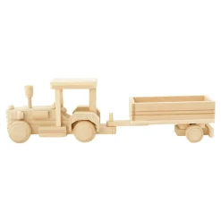 Wooden Tractor With Trailer - Ellie